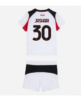 Billige Fotballdrakt AC Milan Ardon Jashari #30 Replika Bortedraktsett Barn 2025-26 Kortermet (med bukser)